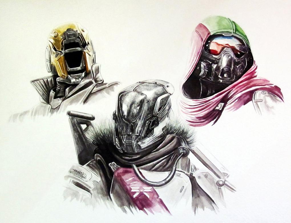 1020x783 Unique Destiny Warlock Drawings Vector Drawing Free Vector Art