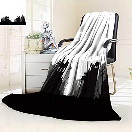 425x425 Fleece Blanket Gsm Destroyed City