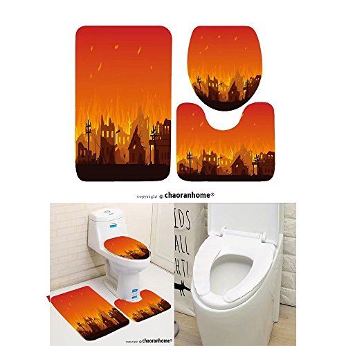 500x500 Chaoranhome Pattern Bath Mat Piece Bathroom Mats Destroyed