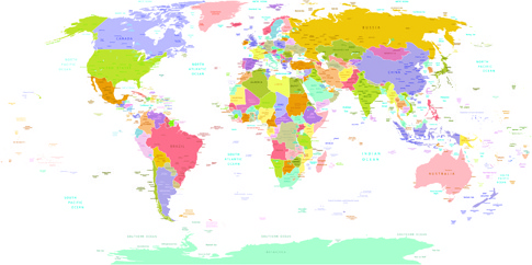 Detailed World Map Vector Free Vector Download 485x242 Detailed World Map Vector Free Vector Download