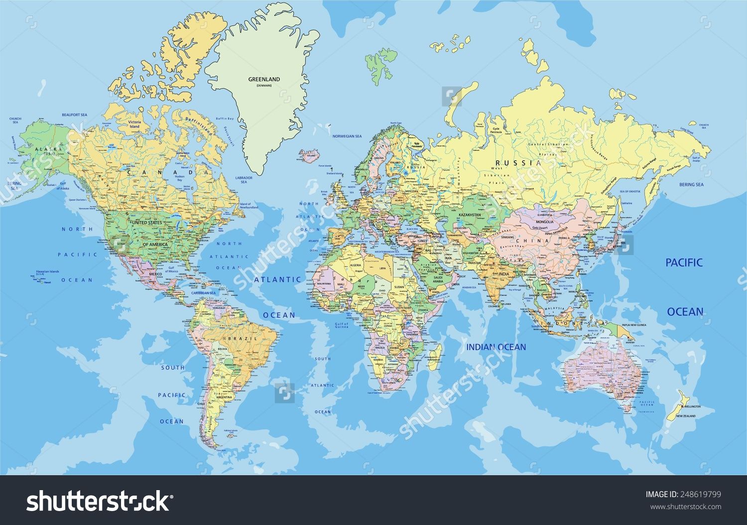 Detailed World Map Vector At Collection Of Detailed World Map Vector Free For