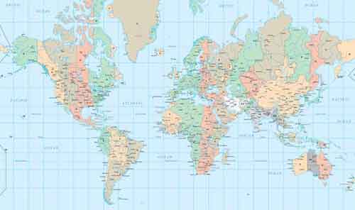 Vector World Map For Free Download 500x296 Vector World Map For Free Download