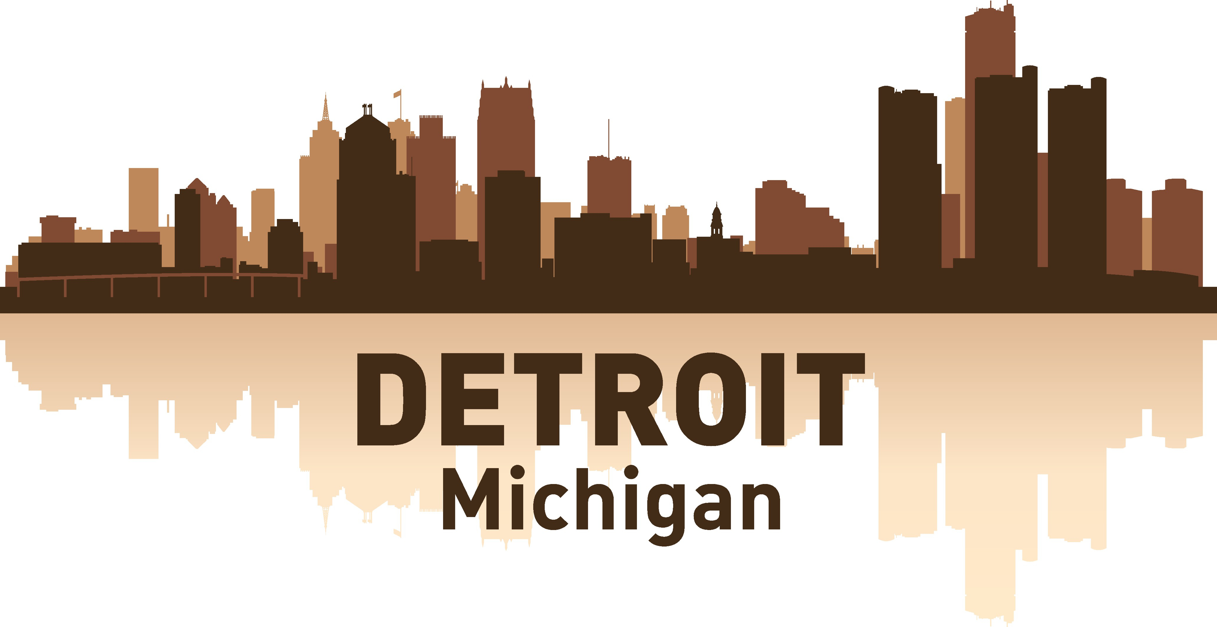 4131x2127 Detroit Skyline Free Vector Cdr Download