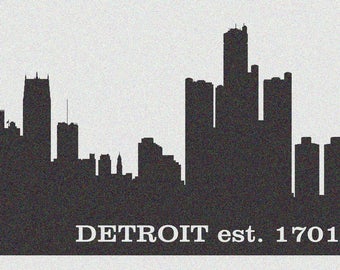 340x270 Detroit Skyline Etsy