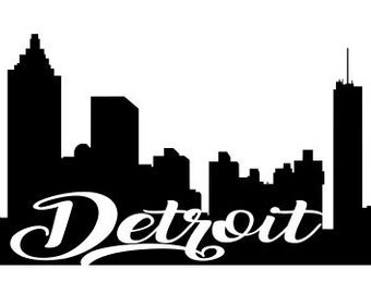 Detroit Skyline Silhouette Vector at Vectorified.com | Collection of ...