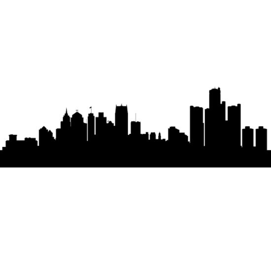 Detroit Skyline Silhouette Vector at Vectorified.com | Collection of ...