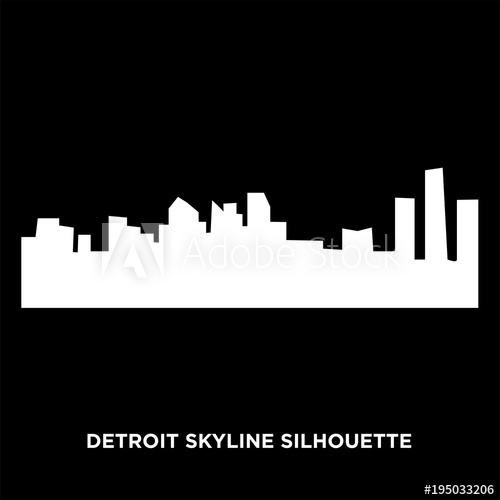 Detroit Skyline Silhouette Vector at Vectorified.com | Collection of ...