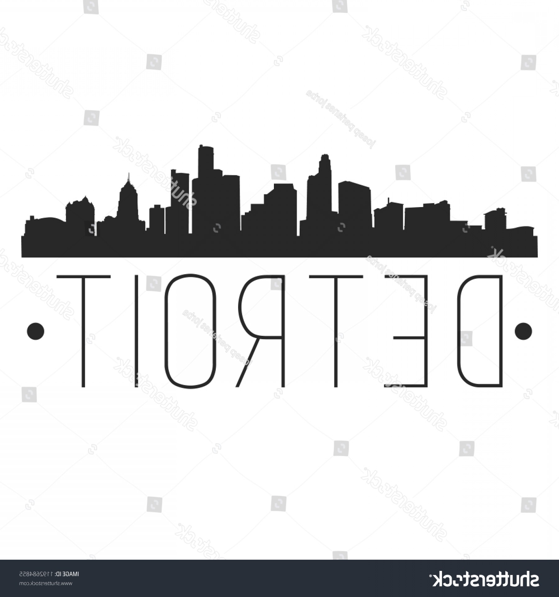 1800x1920 Detroit City Skyline Vector Soidergi