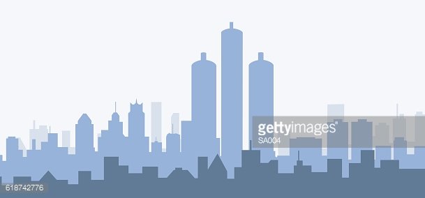 609x284 Detroit Skyline Vector Premium Clipart