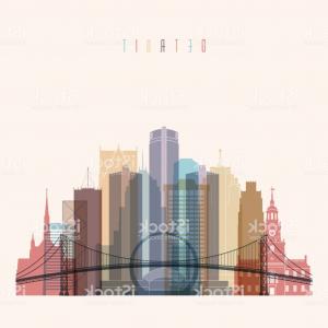 300x300 Detroit State Michigan Skyline Detailed Silhouette Trendy Vector