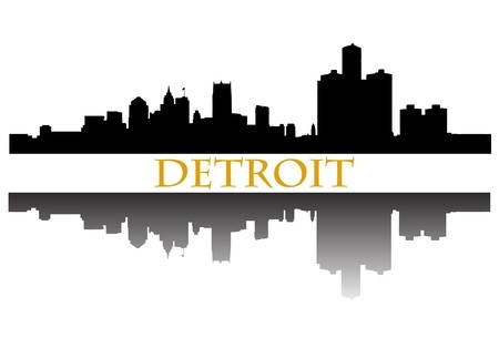 450x305 Detroit Skyline Royalty Free Vector Graphics