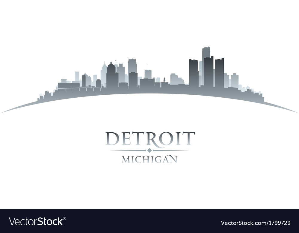 1000x780 Collection Of 'detroit Skyline Silhouette' Download More Than