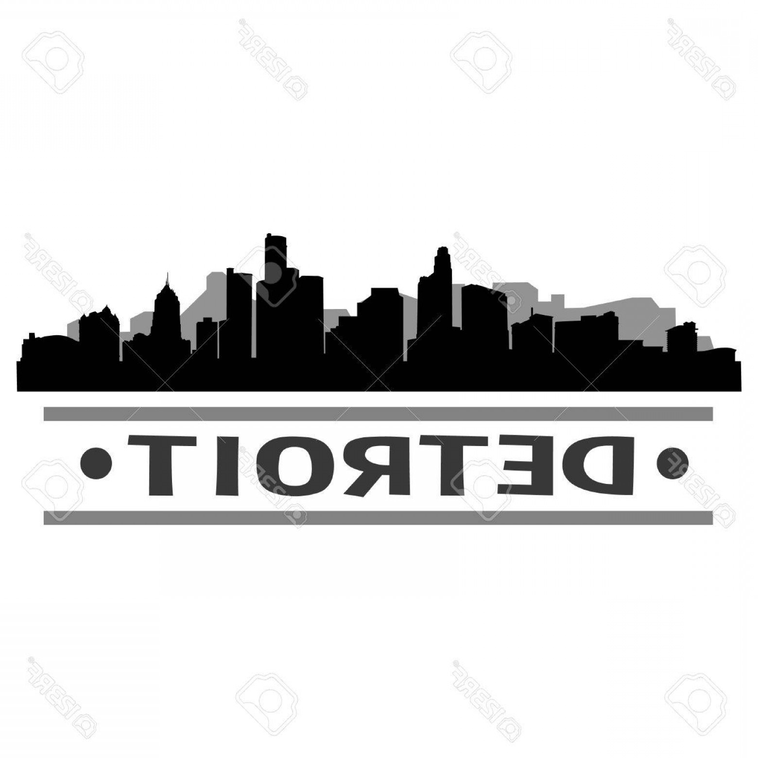 Detroit Skyline Vector at Vectorified.com | Collection of Detroit ...