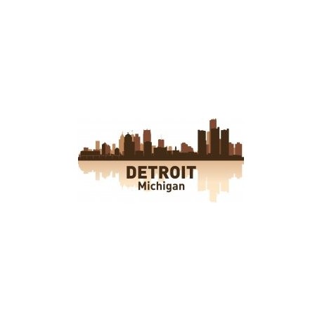 458x458 Detroit Skyline Free Vector