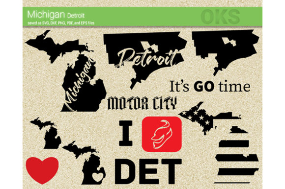 580x386 Michigan Detroit Vector Graphic