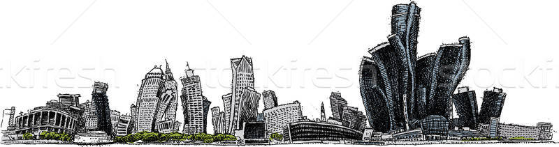 800x211 Curvy Detroit Vector Illustration Brett Lamb
