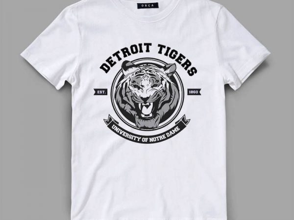 600x450 Tiger Detroit Vector T Shirt Design