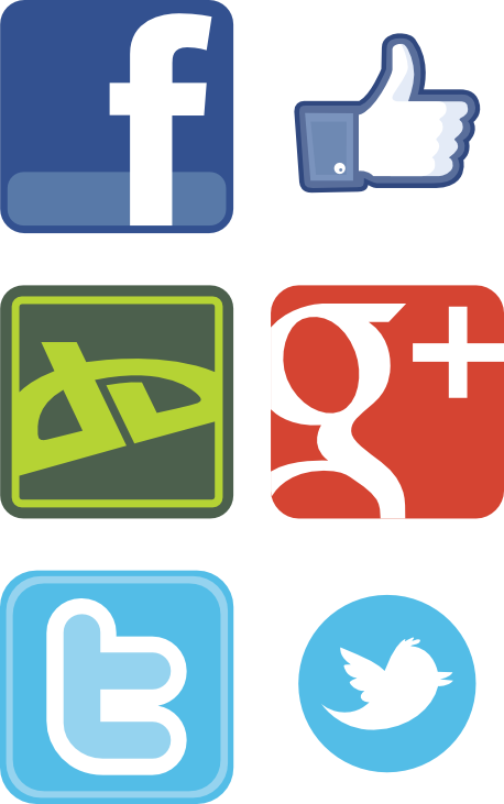 458x731 Social Network Logos Vector