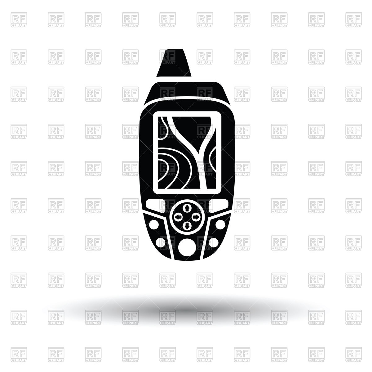 1200x1200 Portable Gps Device Icon Vector Image Of Signs, Symbols, Maps