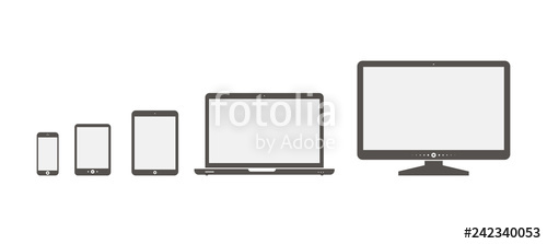 500x223 Set Of Devices Icons Device Icon Laptop Icon