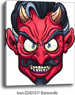 305x390 Devil Face, Canvas Print Barewalls Posters Prints