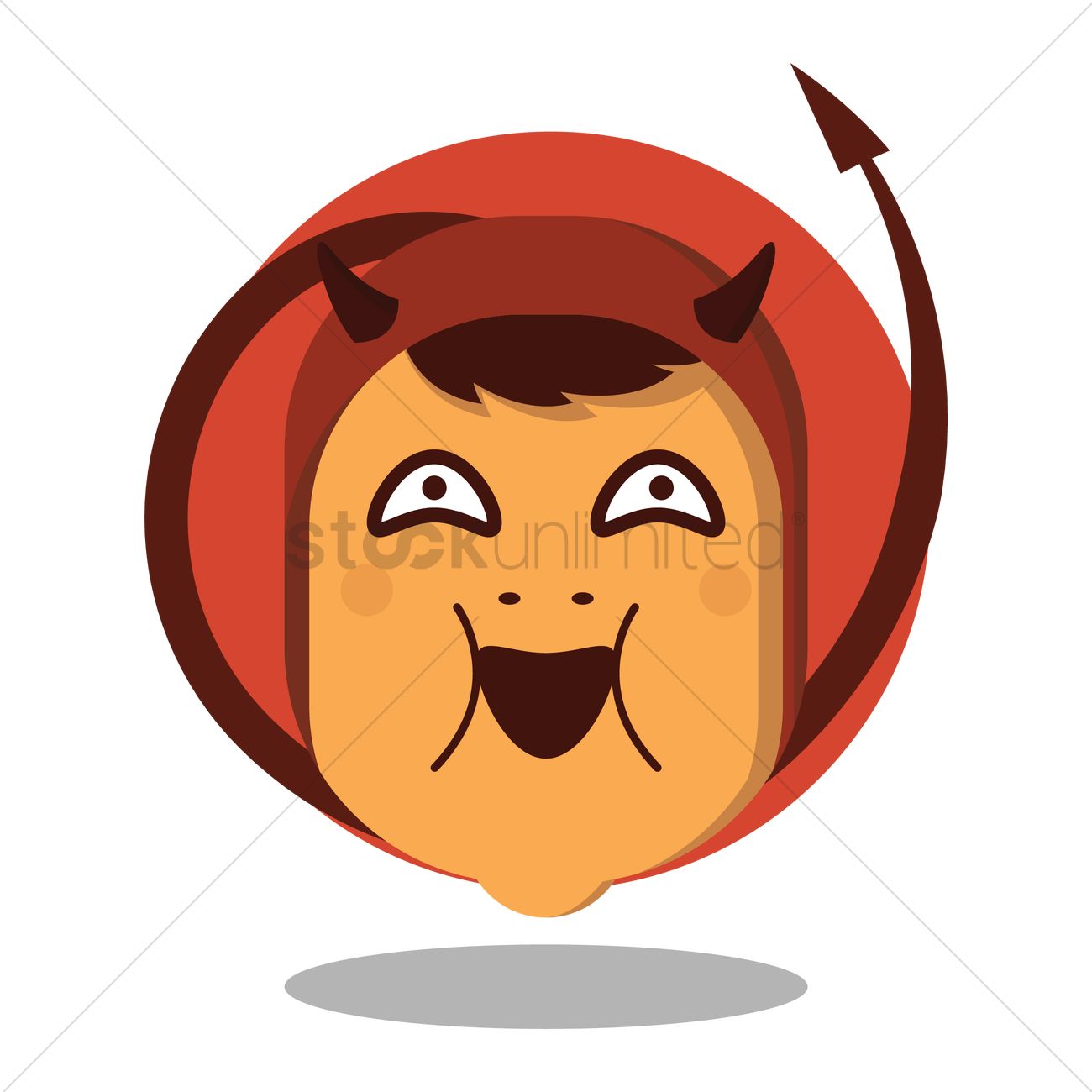 1300x1300 Devil Face Vector Image