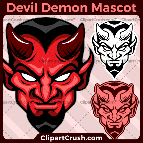600x600 Red Devil Mascot Team Logo Mascot Design In Art, Demon