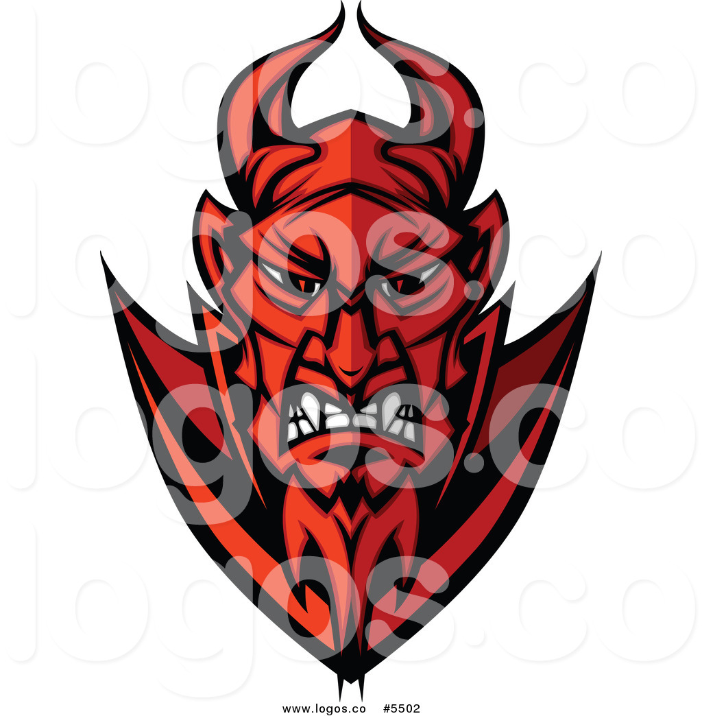 1024x1044 Royalty Free Vector Of A Logo Of A Red Angry Devil Face