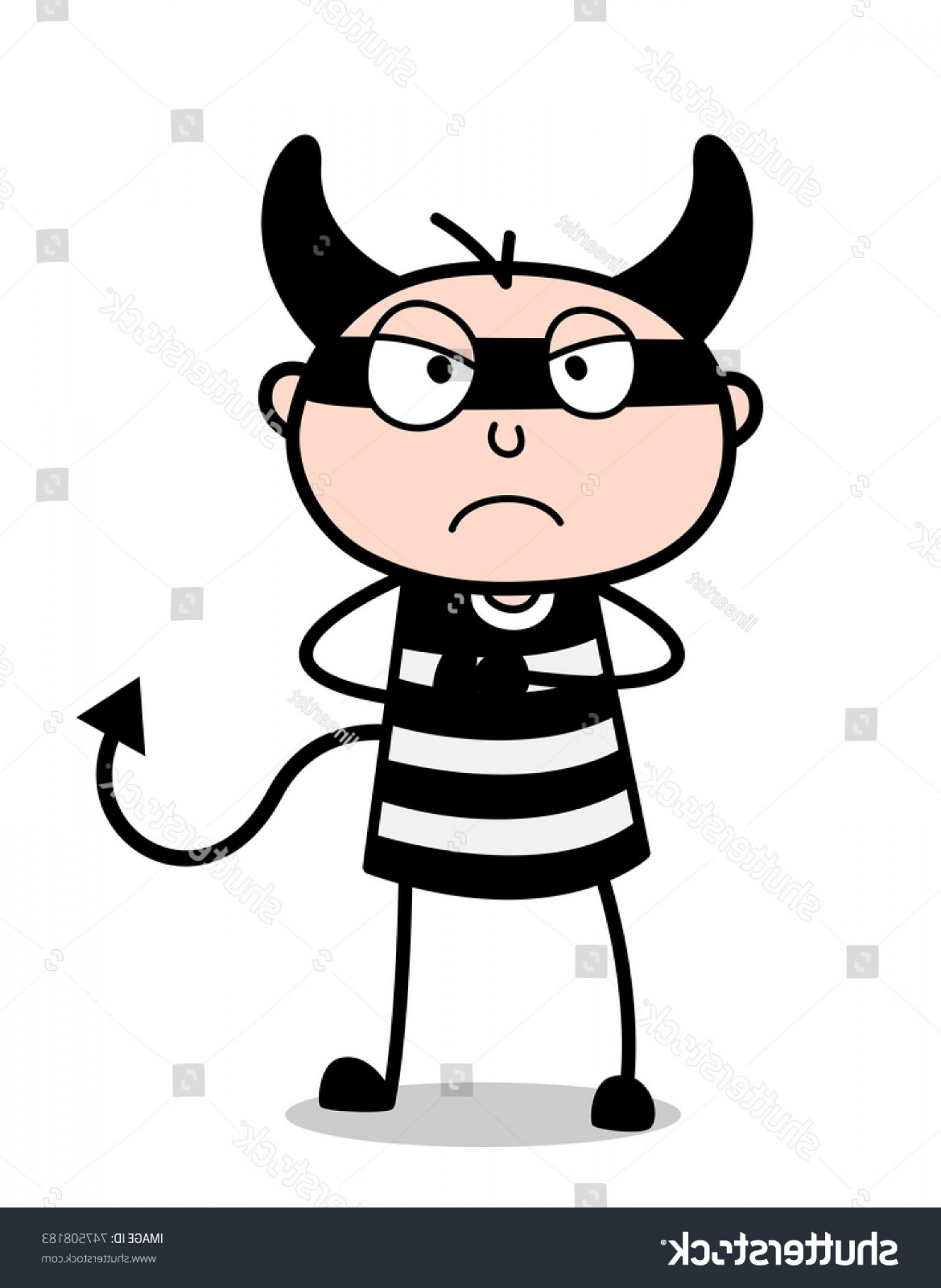 1402x1920 Devil Cartoon Criminal Angry Face Vector Soidergi