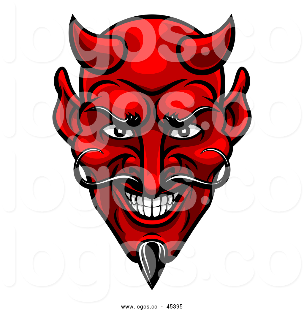 1024x1044 Vector Logo Of A Menacing Red Devil Face With Evil Grin