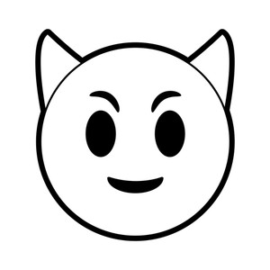 300x300 Devil Face Royalty Free Vectors