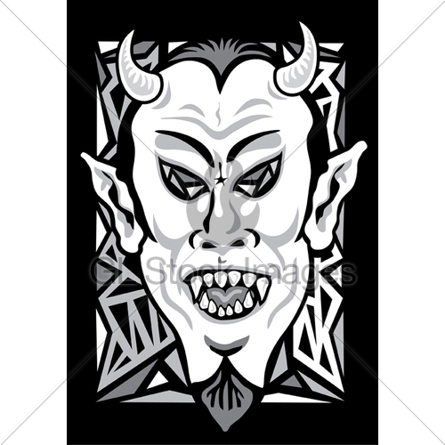 500x500 Devil Face Gl Stock Images