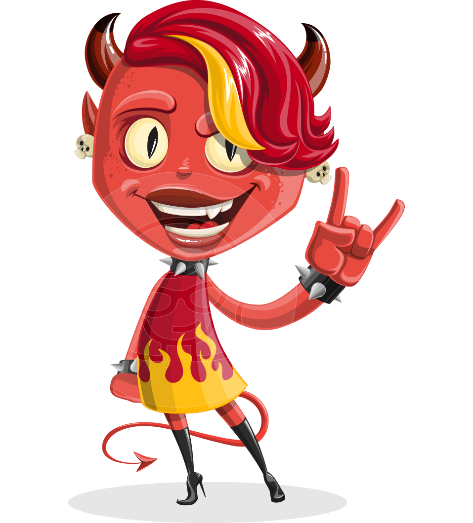 957x1060 Female Demon Vector Cartoon Character Aka Darla The Devil Girl