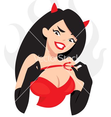 380x400 Sexy Devil Girl Vector