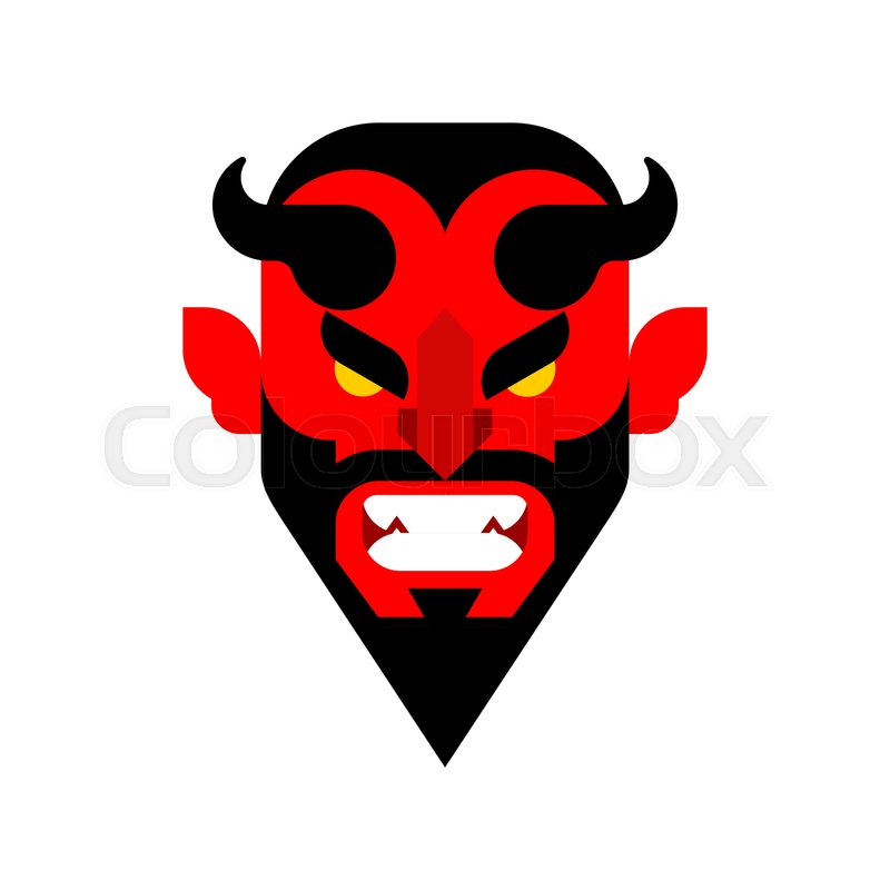 Devil Head Red Demon Face Horned Stock Vector Colourbox 800x800 Devil Head Red Demon Face Horned Stock Vector Colourbox