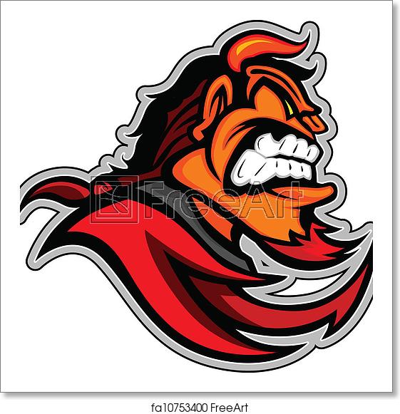 Free Art Print Of Red Devil Demon Mascot Head Vector Illustration 561x581 Free Art Print Of Red Devil Demon Mascot Head Vector Illustration