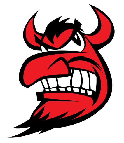 Devil Face Character Cartoon Vector Illustration 425x490 Devil Face Character Cartoon Vector Illustration