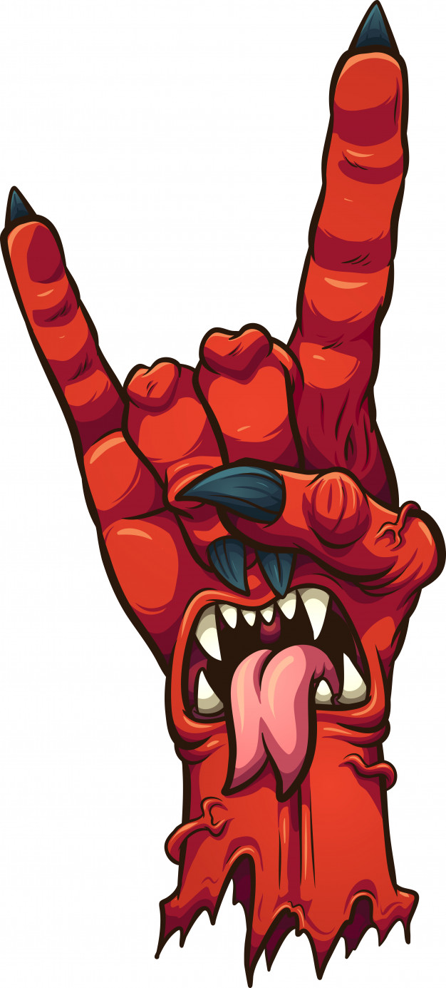 626x1385 Devil Horns Vector Premium Download