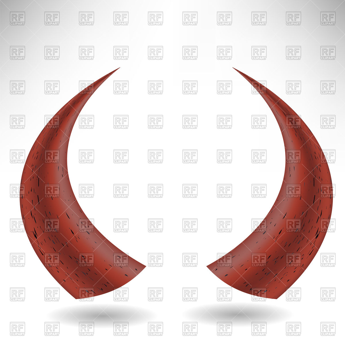 1200x1200 Halloween Red Horns, Devil's Horns Vector Image Of Objects