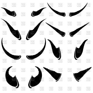 300x300 Photostock Vector Angel S Halo And Devil Horns Vector Art