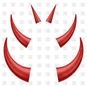 300x300 Set Of Red Horns Vector Clipart Createmepink