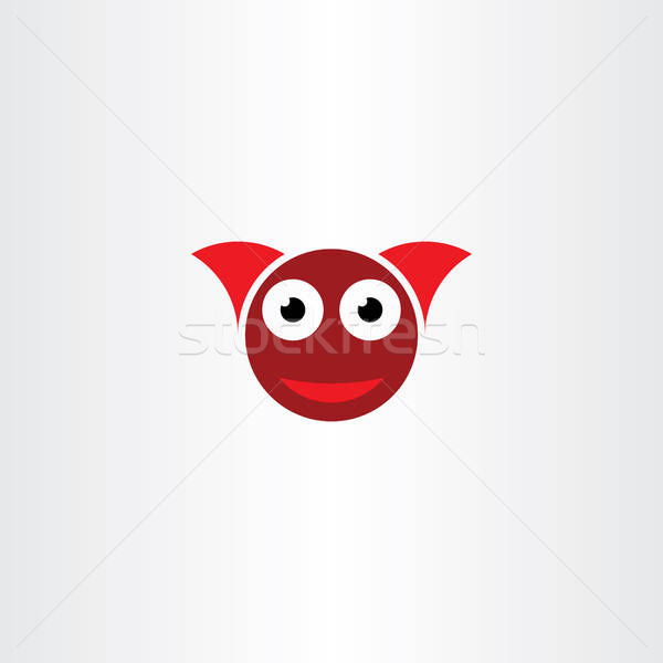 Funny Devil Face With Horns Logo Vector Icon Vector Illustration 600x600 Funny Devil Face With Horns Logo Vector Icon Vector Illustration