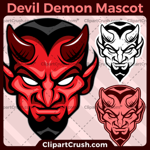 Cartoon Devil Mascot Clipart, Demon Head Face Clip Art, Vector 300x300 Cartoon Devil Mascot Clipart, Demon Head Face Clip Art, Vector