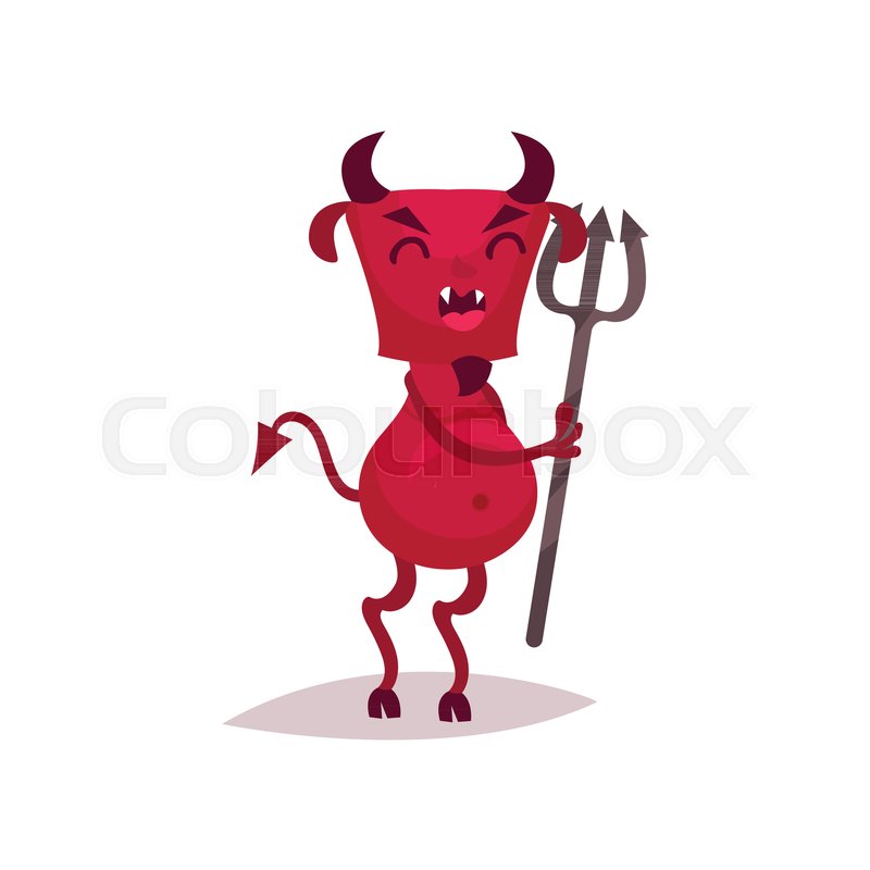Funny Devil With Horns And Tail Stock Vector Colourbox 800x800 Funny Devil With Horns And Tail Stock Vector Colourbox