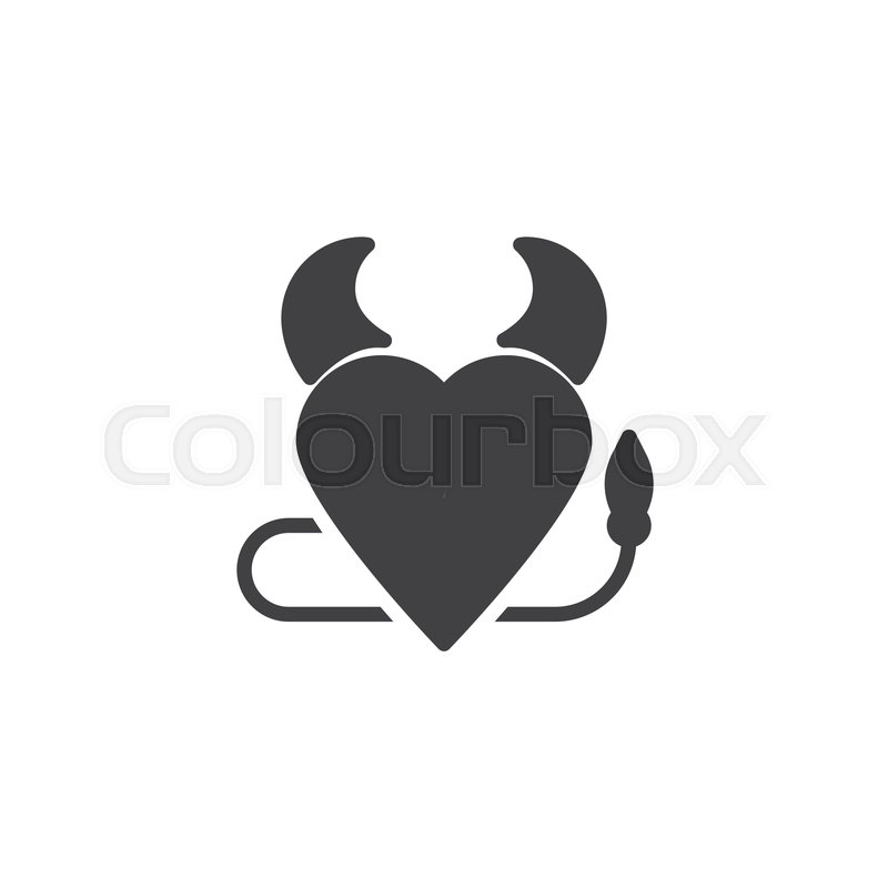 Heart With Devil Horns And A Tail Stock Vector Colourbox 800x800 Heart With Devil Horns And A Tail Stock Vector Colourbox
