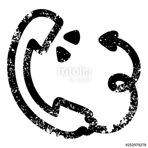 Telephone Handset With Devil Tail Icon Stock Image And Royalty 500x500 Telephone Handset With Devil Tail Icon Stock Image And Royalty