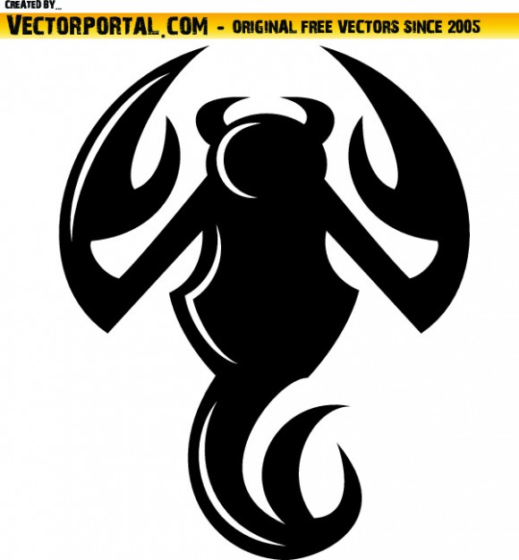 Black Scorpion Illustration With Devil Tail Vector Free Download 580x626 Black Scorpion Illustration With Devil Tail Vector Free Download