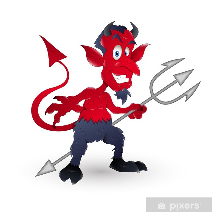 700x698 Evil Cartoon Devil Vector Wall Mural