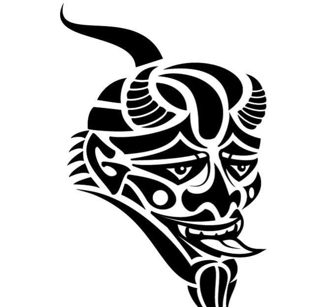 660x624 Mask Of The Devil Vector Graphics Free Graphics