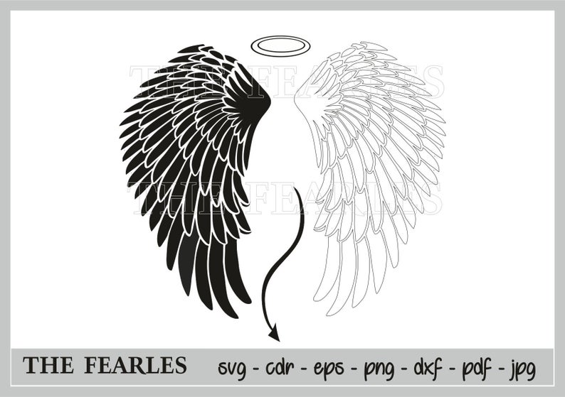 794x559 Ali Angel And Devil Vector Png Cdr Pdf Dxf Etsy